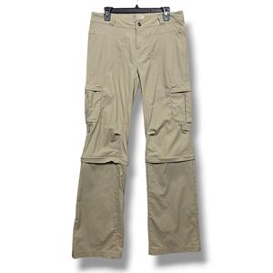 REI Rendezvous Convertible Hiking Pant Womens 10 Beige UPF 50 Quick Drying Cargo